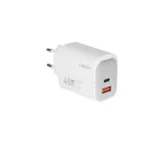 شارژر دیواری فست و PD دو پورت +Lindos مدل LN-CH50 40W به همراه کابل شارژ Type-C To Type-C - سفید - تصویر 4