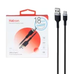 کابل شارژ فست Hatron Type-C مدل HC203B - مشکی