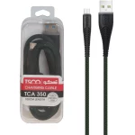 کابل شارژ و دیتا اندروید کنفی TSCO مدل TCA 350 - سبز (گارانتی 12 ماهه TSCO)