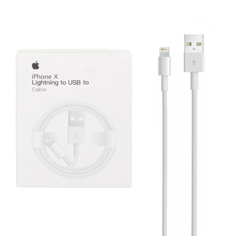 کابل شارژ آیفون X مدلA1480 MD818ZM/A - سفید - تصویر 2