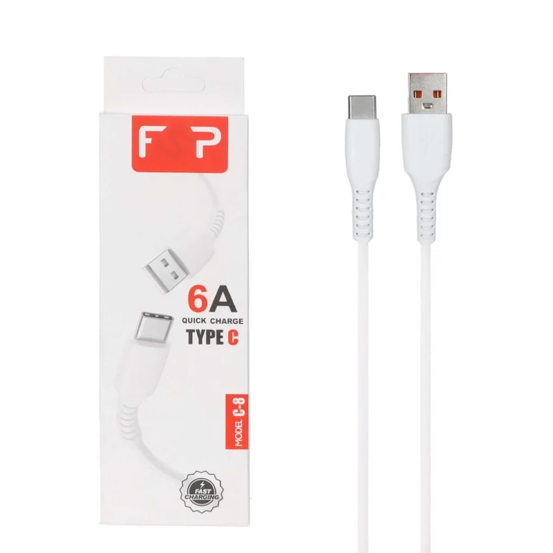 کابل شارژ فست FSP Type-C مدل C-8 - سفید - تصویر 2