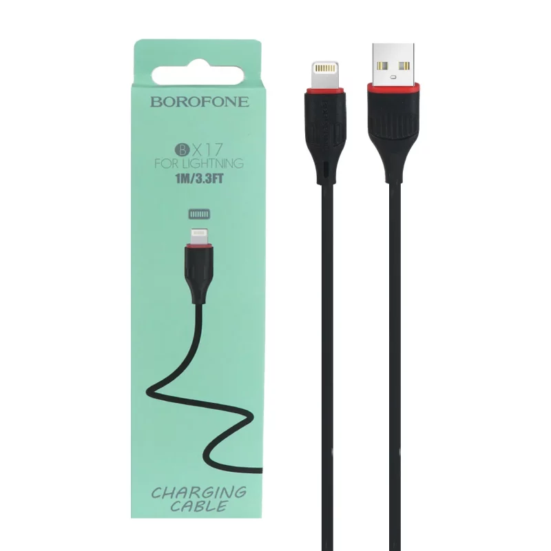 کابل شارژ آیفون BOROFONE مدل BX17-مشکی (گارانتی شش ماهه نیکان همراه) - تصویر 2