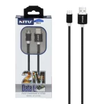 کابل شارژ 2 متری اندروید NITU مدل UC039 - مشکی (گارانتی 18 ماه تعویض نیکان همراه)