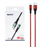 کابل شارژ فست آیفون NITU مدل NC123 - قرمز (گارانتی 18 ماه تعویض نیکان همراه)