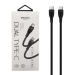 کابل شارژ پاوربانک فست yesido Type-C To Type-C مدل CA83 - مشکی (گارانتی 18 ماه تعویض نیکان همراه)