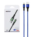 کابل شارژ فست آیفون NITU مدل NC123 - آبی (گارانتی 18 ماه تعویض نیکان همراه)