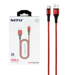 کابل شارژ فست 2 متری NITU Type-C مدل NC204 - قرمز (گارانتی 18 ماه تعویض نیکان همراه)