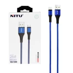 کابل شارژ فست 2 متری اندروید NITU مدل NC203 - آبی (گارانتی 18 ماه تعویض نیکان همراه)