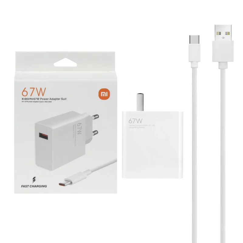 شارژر دیواری 67W فست تک پورت Xiaomi مدل MDY-12-ES به همراه کابل شارژ Type-C - سفید (گارانتی پارتیان پایا) - تصویر 2