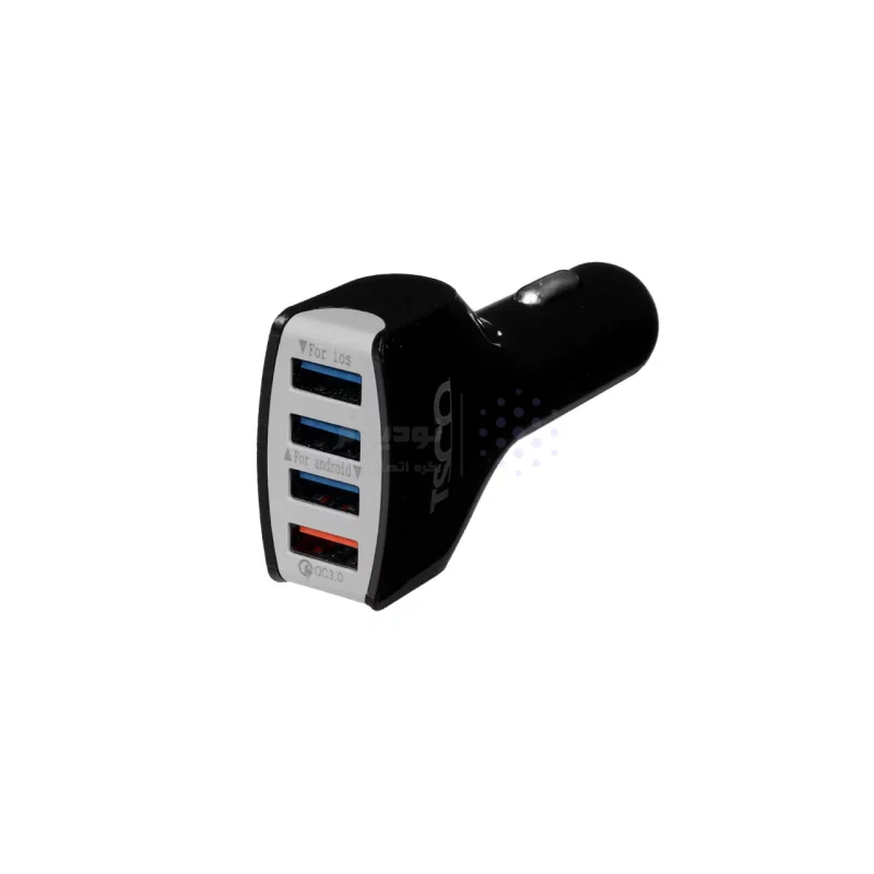 شارژر فندکی فست چهار پورت TSCO مدل TCG 20 18W به همراه کابل شارژ Type-C - مشکی - تصویر 4