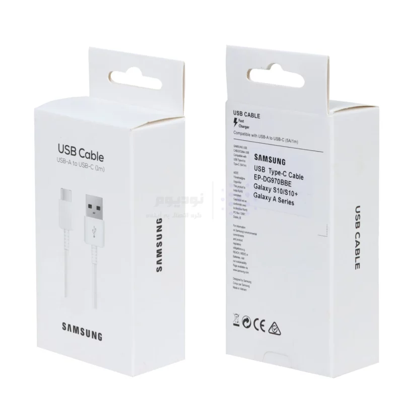 کابل شارژ SAMSUNG Type-C مدل S10 - سفید (پک دار) - DST (گارانتی شش ماهه) - درجه یک - تصویر 3