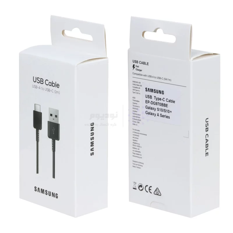 کابل شارژ SAMSUNG Type-C مدل S10 - مشکی (پک دار) - DST (گارانتی شش ماهه) - درجه یک - تصویر 3