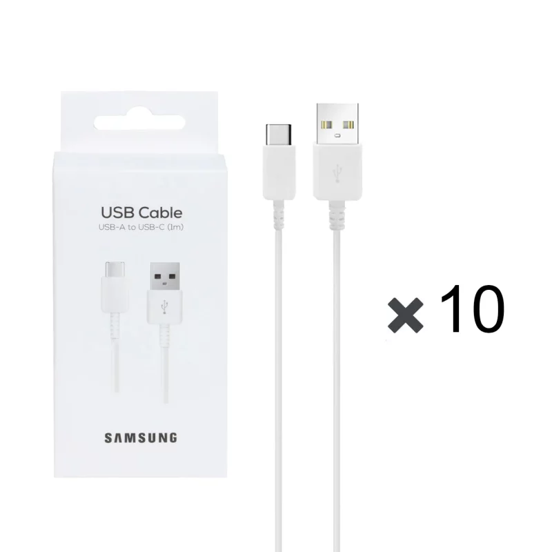 پک 10 عددی کابل شارژ SAMSUNG Type-C مدل S10 - سفید (پک دار) - DST (گارانتی شش ماهه) - درجه یک - تصویر 2