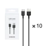 پک 10 عددی کابل شارژ SAMSUNG Type-C مدل S10 - مشکی (پک دار) - DST (گارانتی شش ماهه) - درجه یک