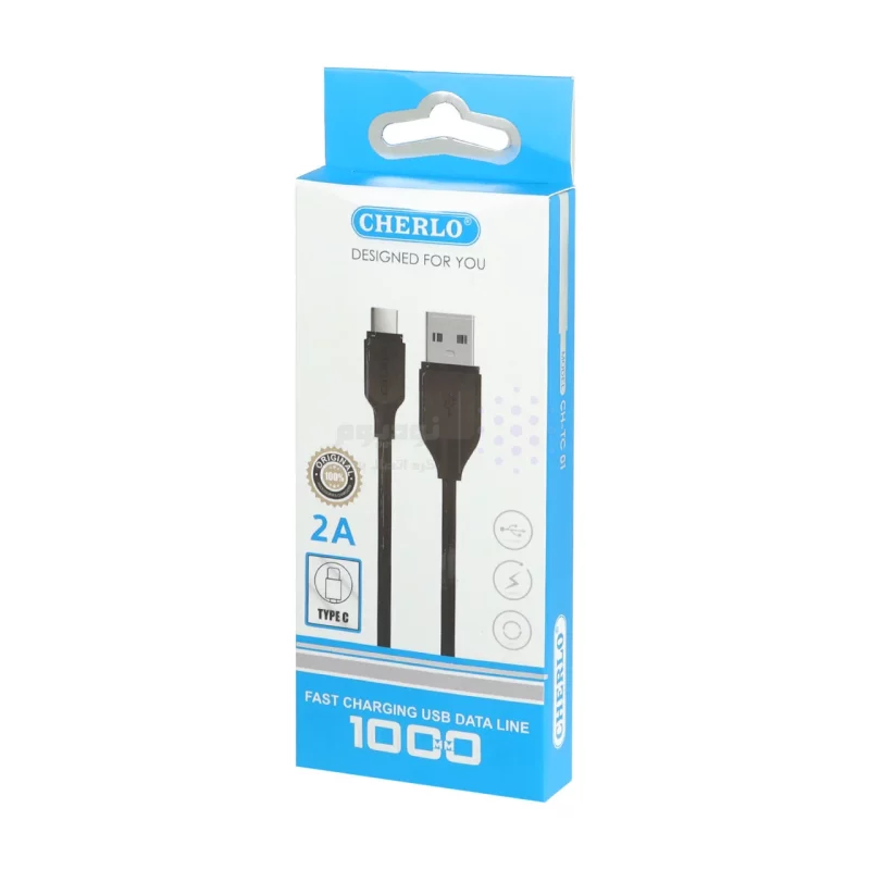 کابل شارژ CHERLO Type-C مدل CH-TC01 - مشکی - SMO - تصویر 3