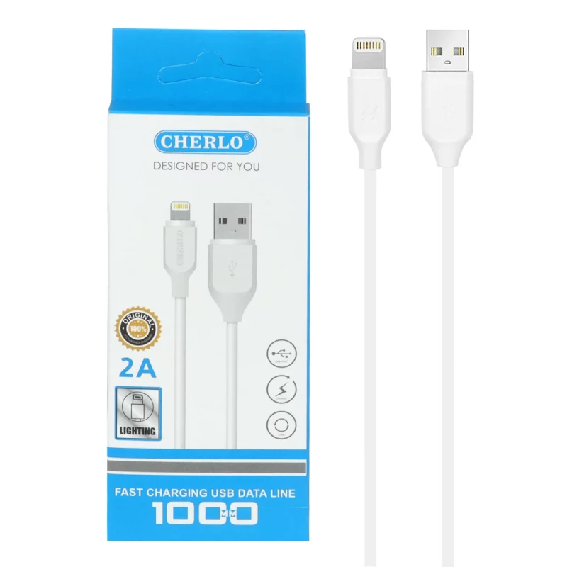 کابل شارژ آیفون CHERLO مدل CH-IP01 - سفید - SMO - تصویر 2