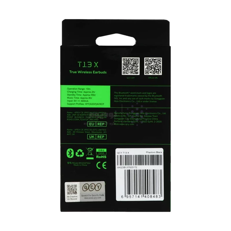 ایرفون بی سیم QCY مدل T13 X - مشکی (گارانتی 18 ماهه شرکتی) - تصویر 3