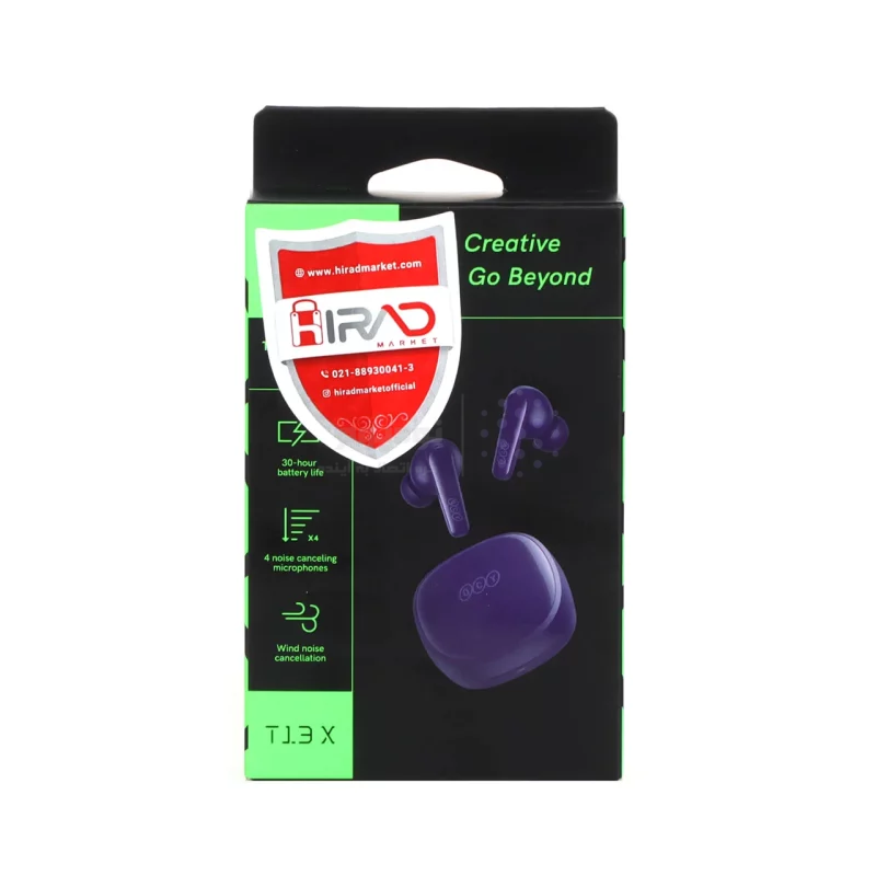 ایرفون بی سیم QCY مدل T13 X - بنفش (گارانتی 18 ماهه شرکتی) - تصویر 4