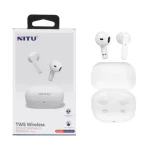 ایرفون بی سیم NITU مدل NITU-09 - سفید NEW (گارانتی 18 ماه تعویض نیکان همراه)