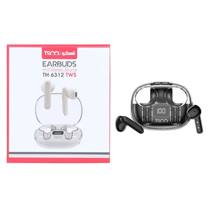 ایرفون بی سیم Tsco با قابلیت ENC مدل TH 6312 TWS - مشکی - تصویر 2
