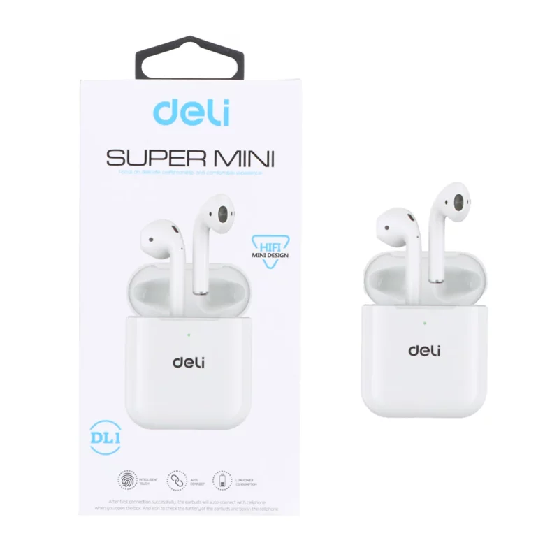 ایرفون بی سیم Deli مدل DL1 - سفید - تصویر 2