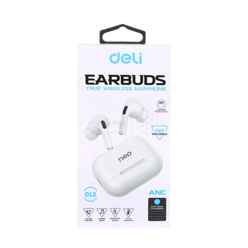 ایرفون بی سیم Deli مدل DL2 ANC - سفید - تصویر 9