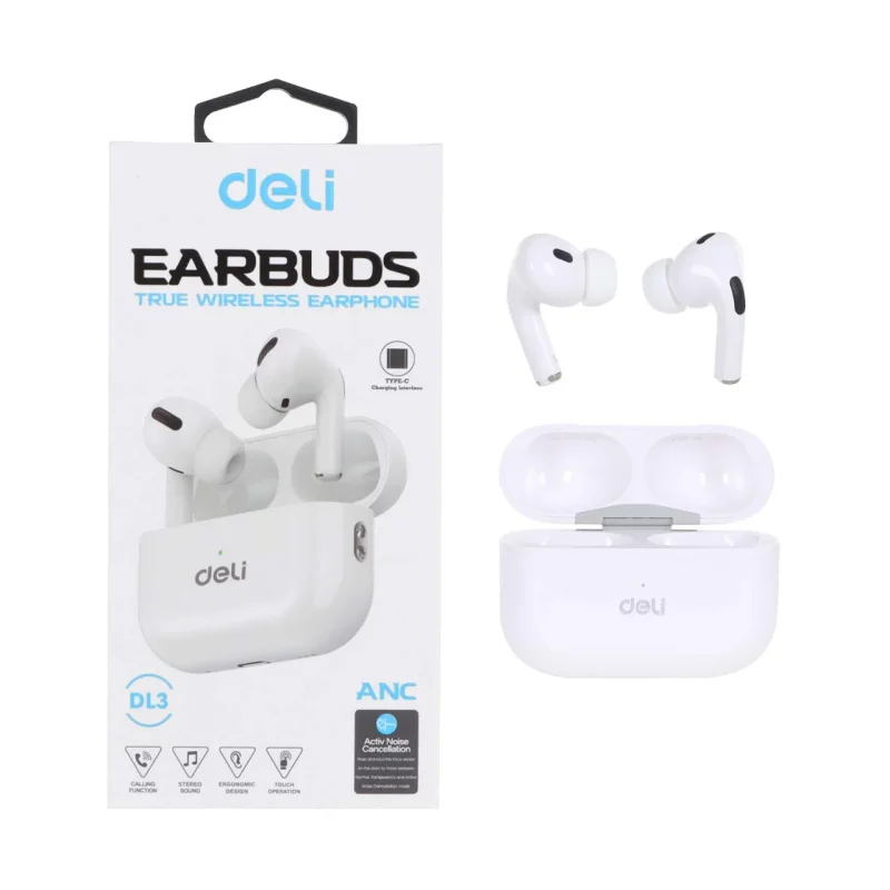 ایرفون بی سیم Deli مدل DL3 ANC - سفید - تصویر 2
