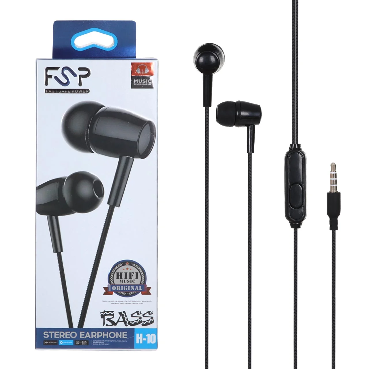 1593-1427548-1 هندزفری با سیم FSP مدل H-10 - مشکی - BSA - تصویر 1