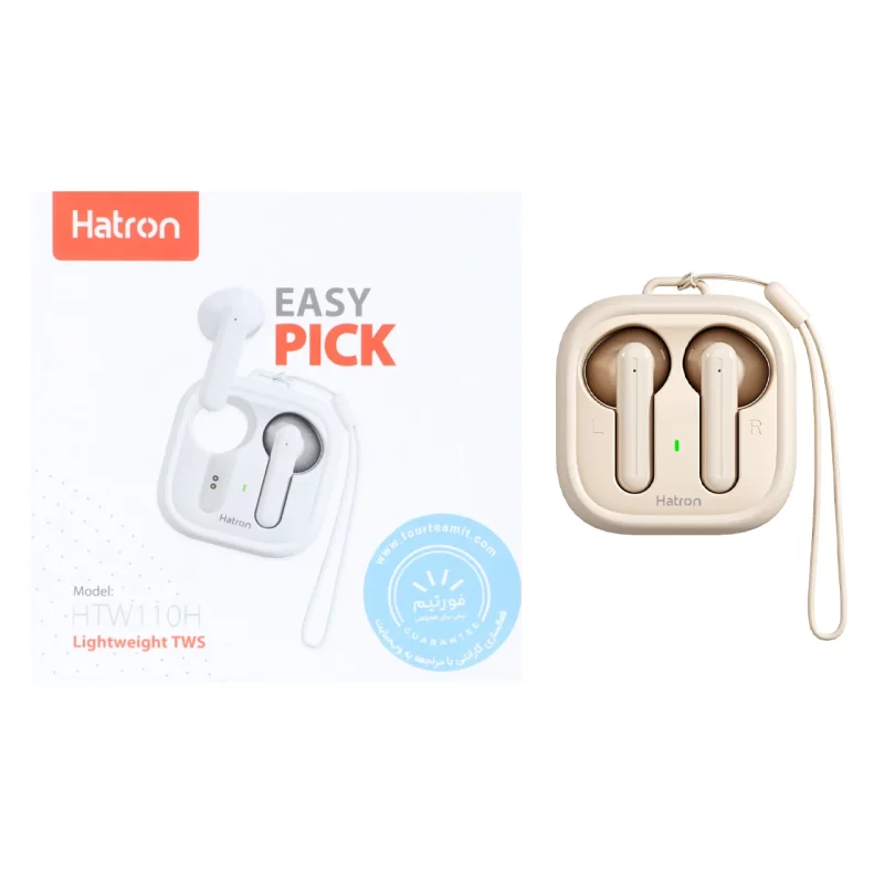 ایرفون بی سیم Hatron مدل HTW110H - کرم - تصویر 2