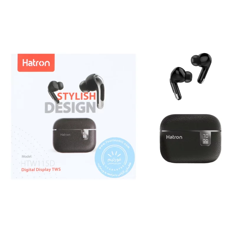 ایرفون بی سیم Hatron مدل HTW115D - مشکی - تصویر 2