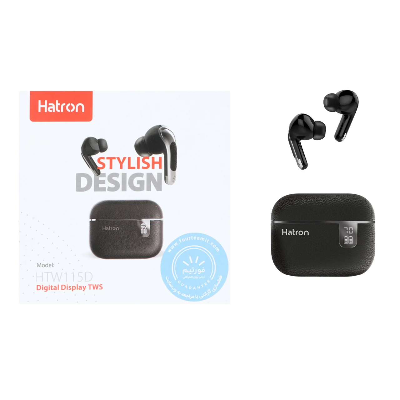 1593-1513570-1 ایرفون بی سیم Hatron مدل HTW115D - مشکی - تصویر 1