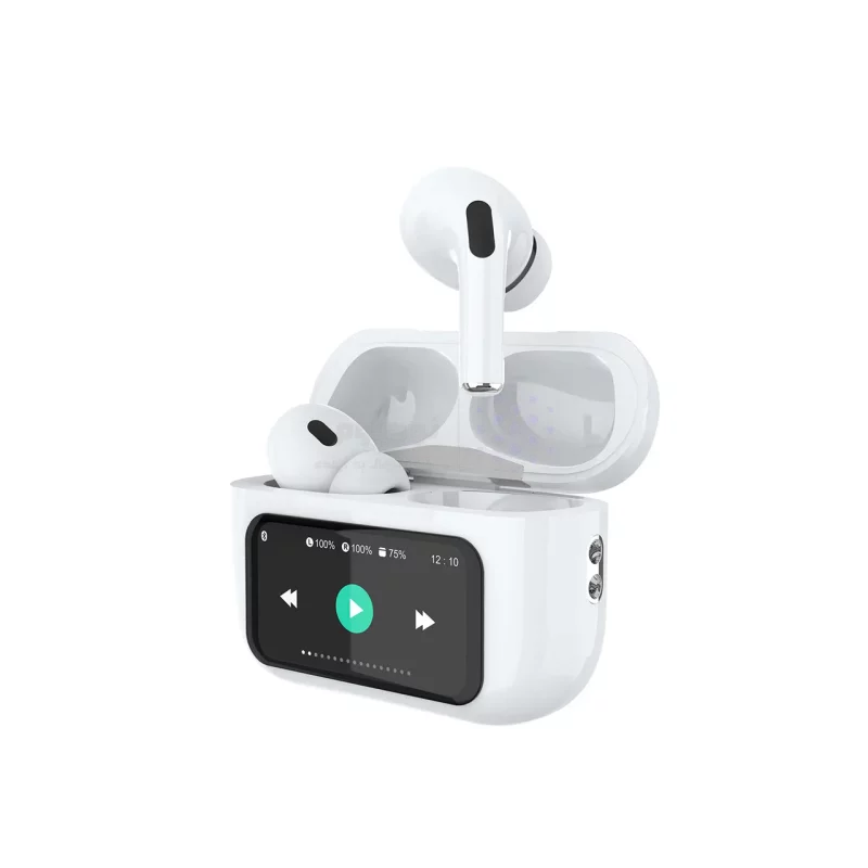 ایرفون بی سیم Hatron Touch Screen مدل HTW820T ANC+ENC - سفید - تصویر 4