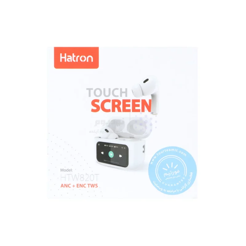 ایرفون بی سیم Hatron Touch Screen مدل HTW820T ANC+ENC - سفید - تصویر 6