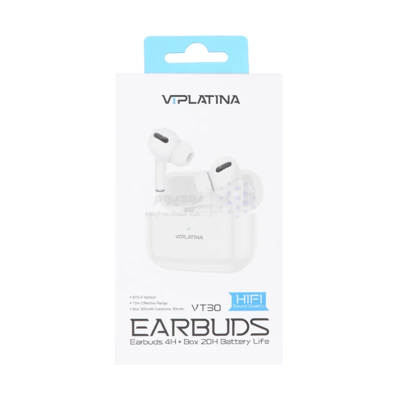 ایرفون بی سیم VIPLATINA مدل VT30 - سفید (گارانتی 18 ماه تعویض نیکان همراه) - تصویر 8
