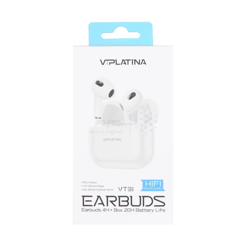 ایرفون بی سیم VIPLATINA مدل VT31 - سفید (گارانتی 18 ماه تعویض نیکان همراه) - تصویر 8