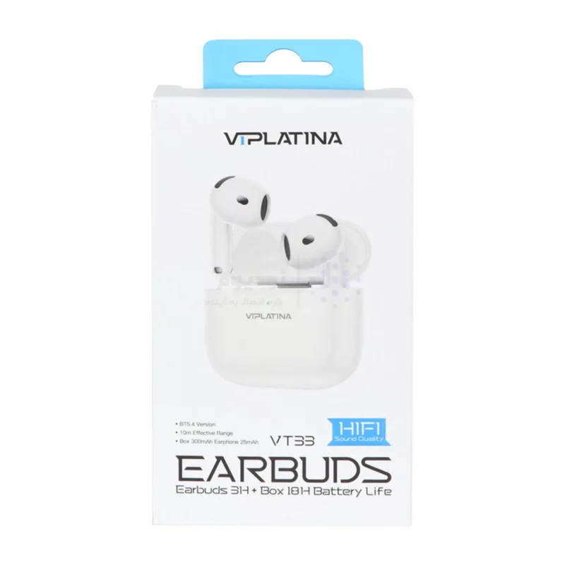 ایرفون بی سیم VIPLATINA مدل VT33 - سفید (گارانتی 18 ماه تعویض نیکان همراه) - تصویر 7