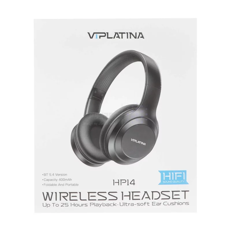هدفون بی سیم VIPLATINA مدل HP14 - مشکی (گارانتی 18 ماه تعویض نیکان همراه) - تصویر 9