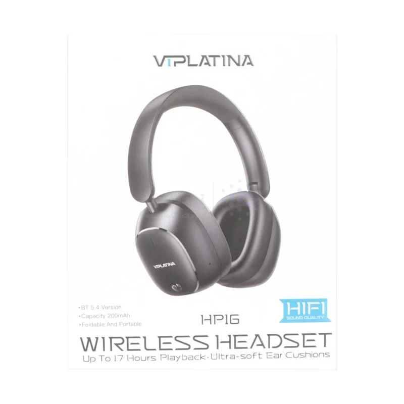 هدفون بی سیم VIPLATINA مدل HP16 - مشکی (گارانتی 18 ماه تعویض نیکان همراه) - تصویر 9