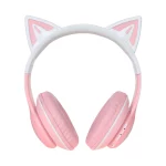 هدفون بی سیم XO مدل Cat Ear BE38 - صورتی
