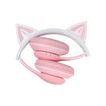 هدفون بی سیم XO مدل Cat Ear BE38 - صورتی - تصویر 5