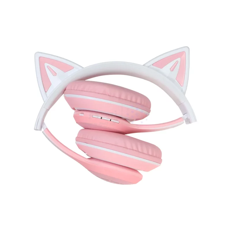 هدفون بی سیم XO مدل Cat Ear BE38 - صورتی - تصویر 5