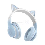 هدفون بی سیم XO مدل Cat EAR BE38 - آبی - تصویر 4