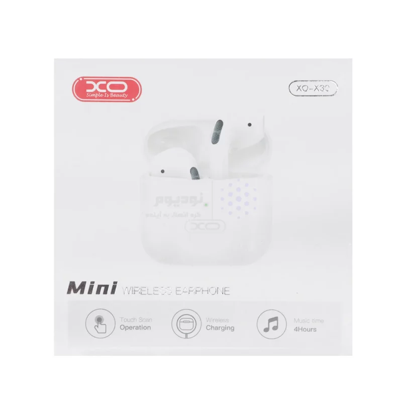 ایرفون بی سیم XO باقابلیت وایرلس شارژ مدل X30 - سفید - تصویر 5