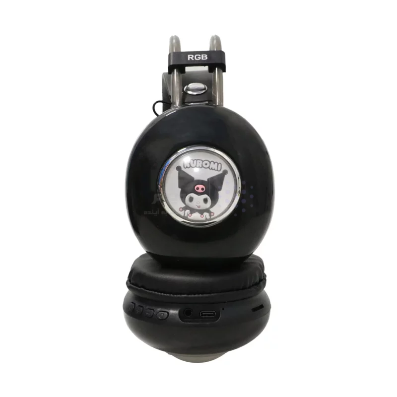 هدفون فانتزی بی سیم Kuromi مدل AH-980Y - مشکی - تصویر 4