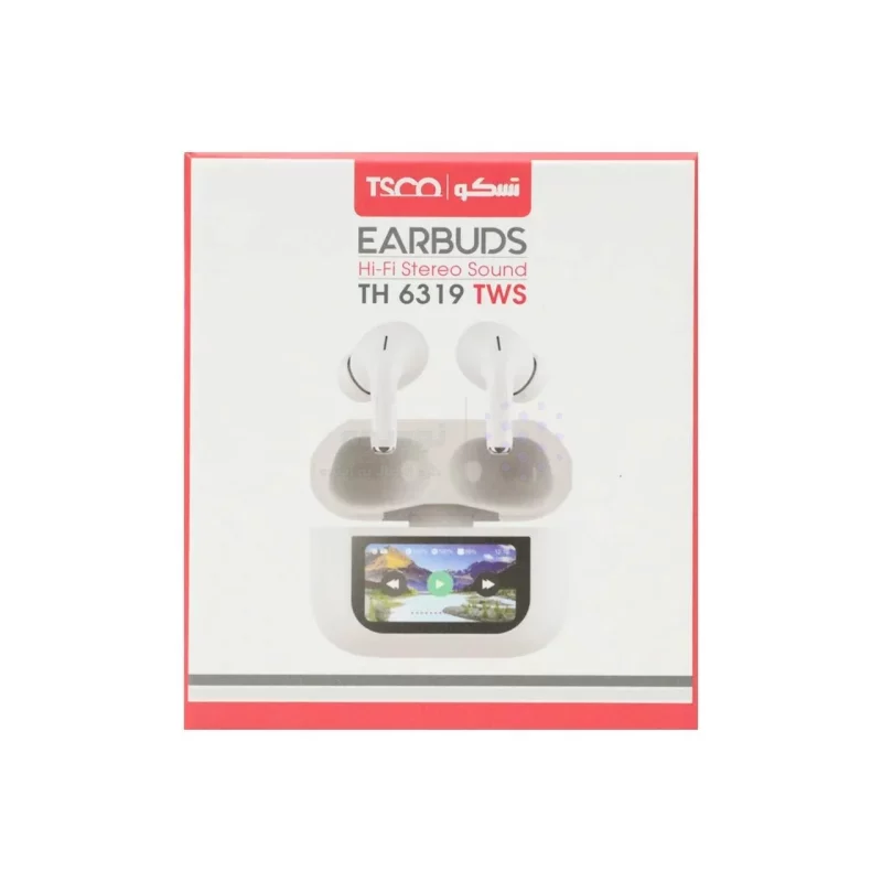 ایرفون بی سیم TSCO با قابلیت ANC و نمایشگر LED لمسی مدل TH 6319 - سفید - تصویر 3
