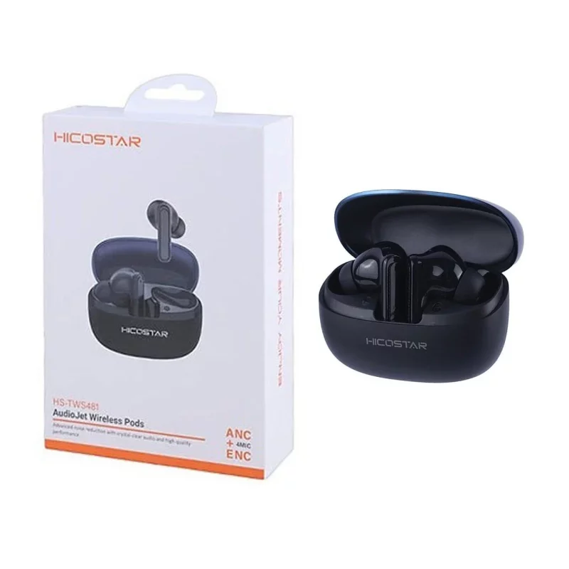 ایرفون بی سیم Hicostar مدل AudioJet HS-TWS481 ANC+ENC - سرمه ای - تصویر 2
