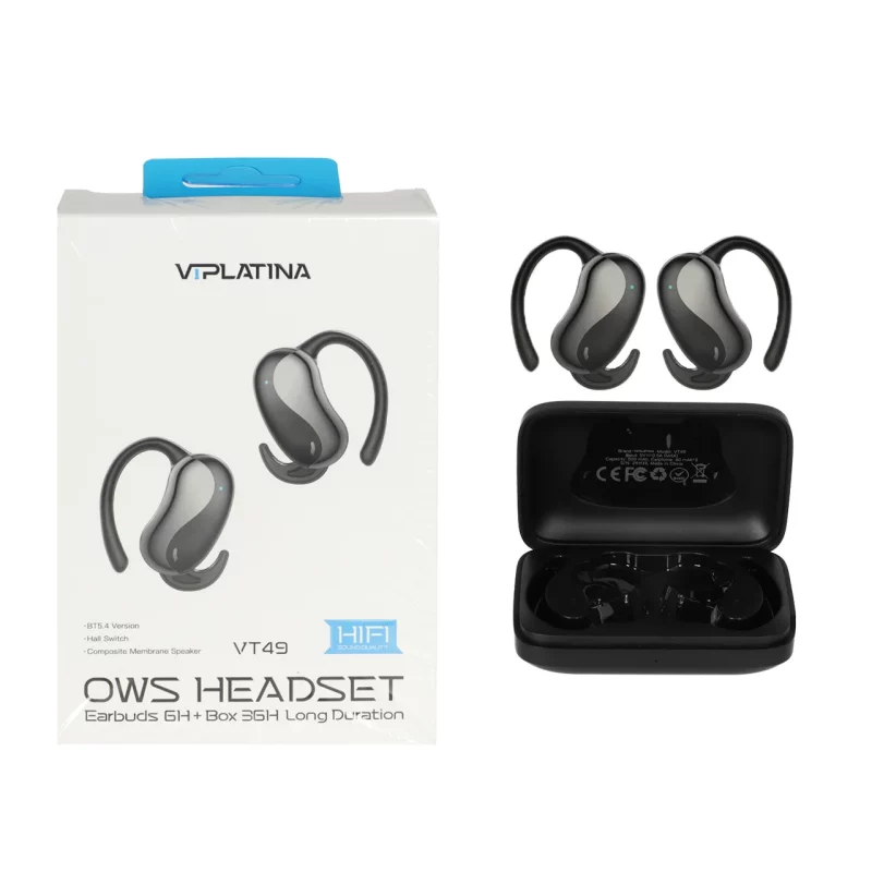 ایرفون بی سیم VIPLATINA مدل VT49 - مشکی (گارانتی 18 ماه تعویض نیکان همراه) - تصویر 2