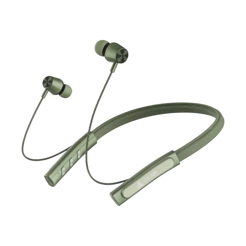 ایرفون بی سیم گردنی AKAM مدل A-01 - سبز - AKM - تصویر 2