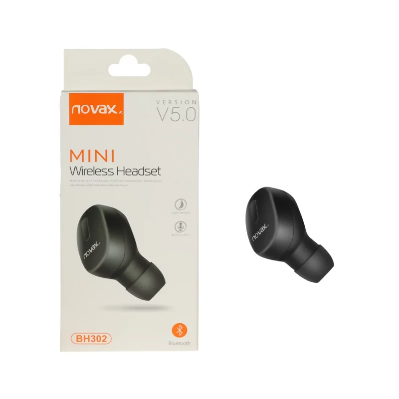 ایرفون بی سیم تک گوش Novax مدل BH302 - مشکی - YSP - تصویر 2
