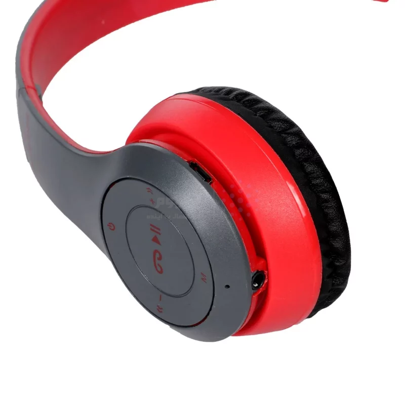هدفون بی سیم مدل P47-طوسی قرمز - تصویر 5